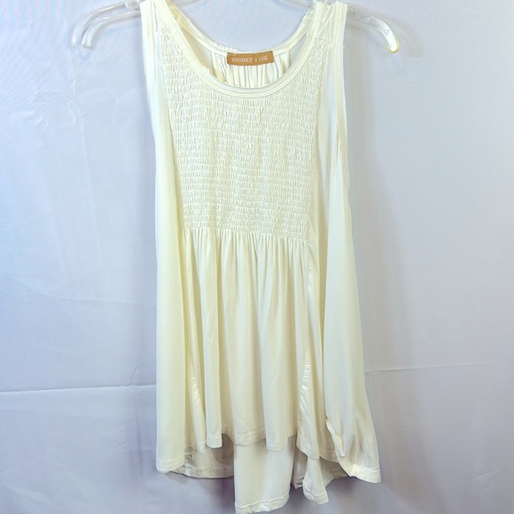 Emmer & Oat White Sleeveless Tunic Lace Back Top Size Small Excellent Condition - Picture 9 of 11